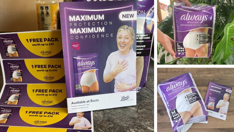 Always Discreet full-value money-off coupons 