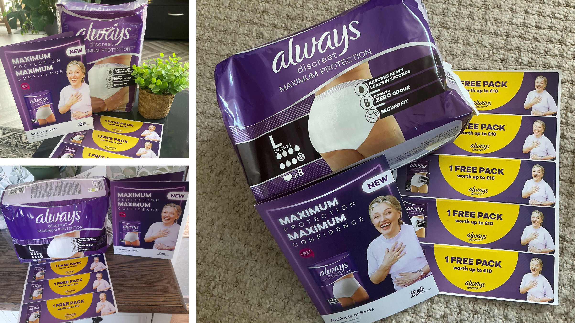 Always Discreet Maximum Protection starter kits