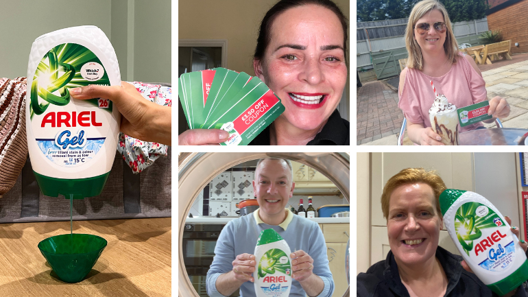 Participants with their Ariel Gel 