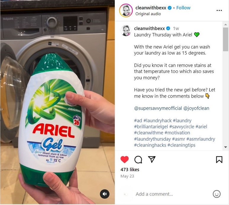 Laundry Thursday with Ariel Gel