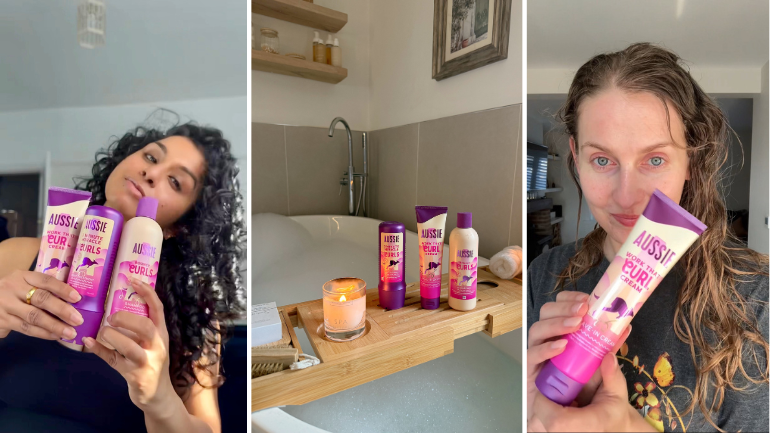 Women showing off Aussie, curls and waves