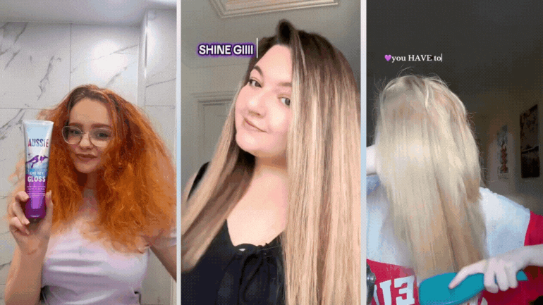 Ladies flaunting shiny hair