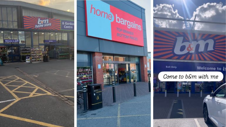 Screenshots of B&M and Home Bargains reels 