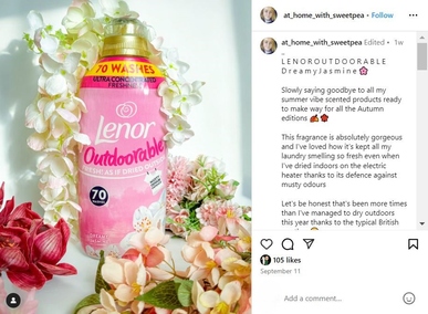 Lenor Outdoorable with flowers