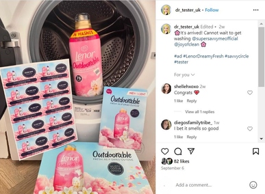 Lenor starter kit in the laundry room