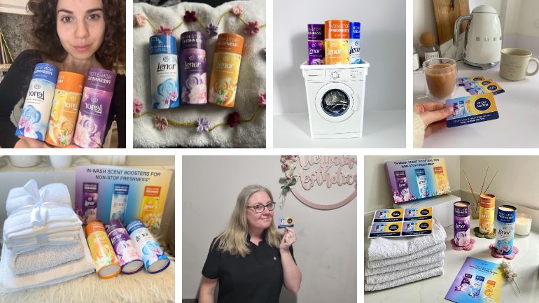 Participants with their Lenor in wash scent boosters and starter kit