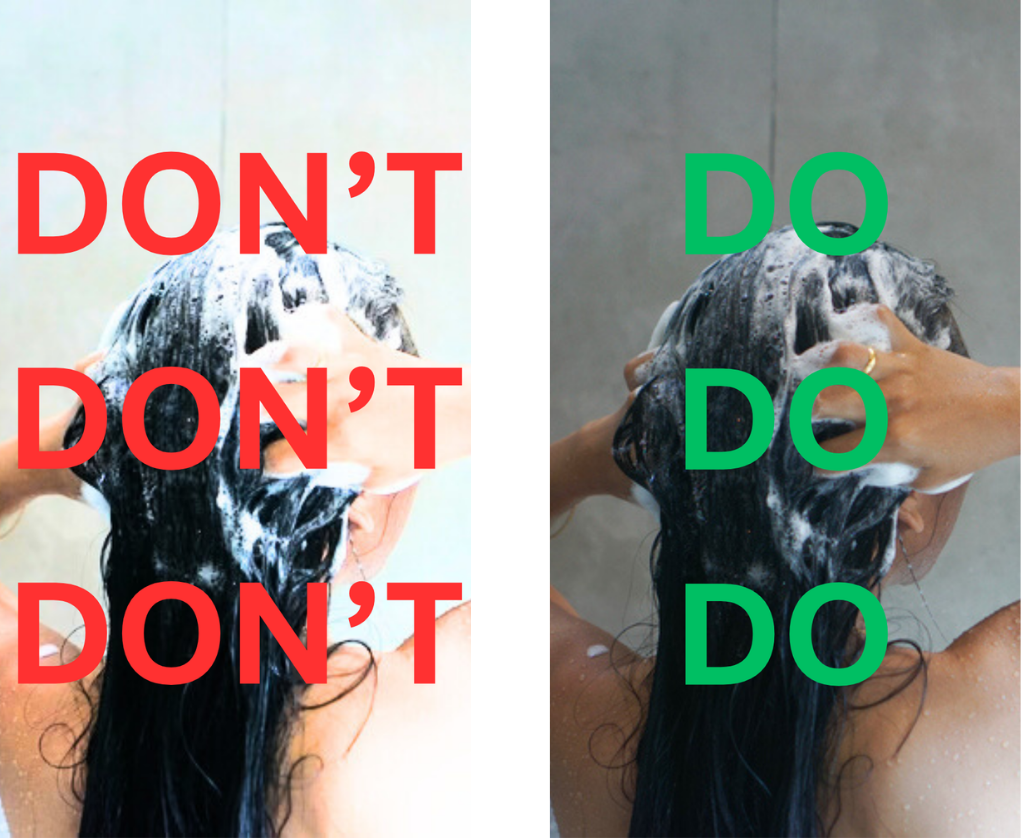 Don't use poor or harsh lighting that hides textures or details