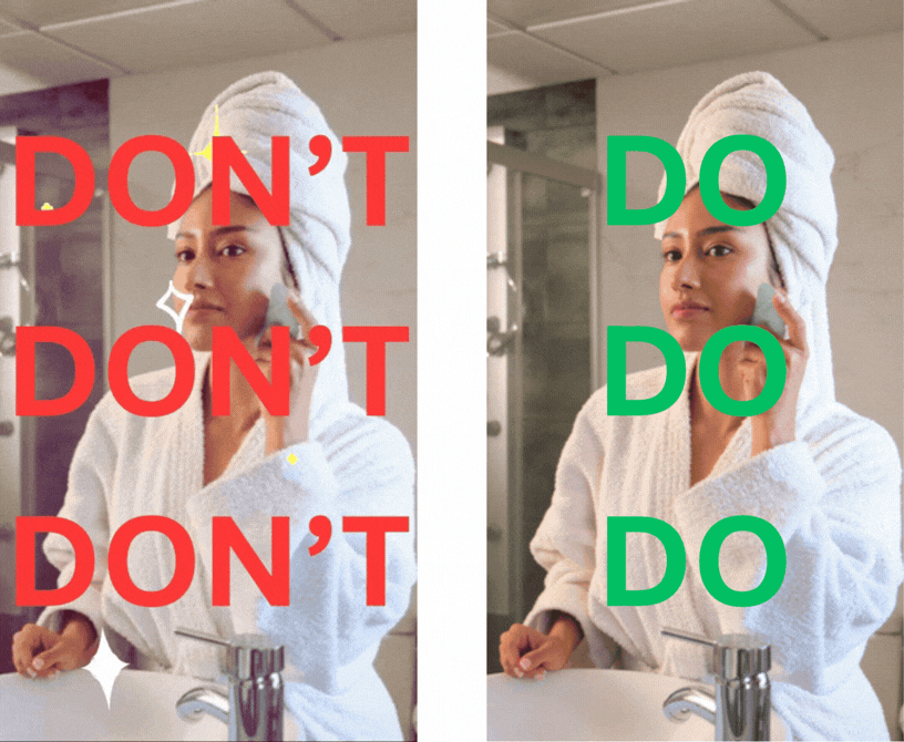 Don't use unnatural filters or GIFs