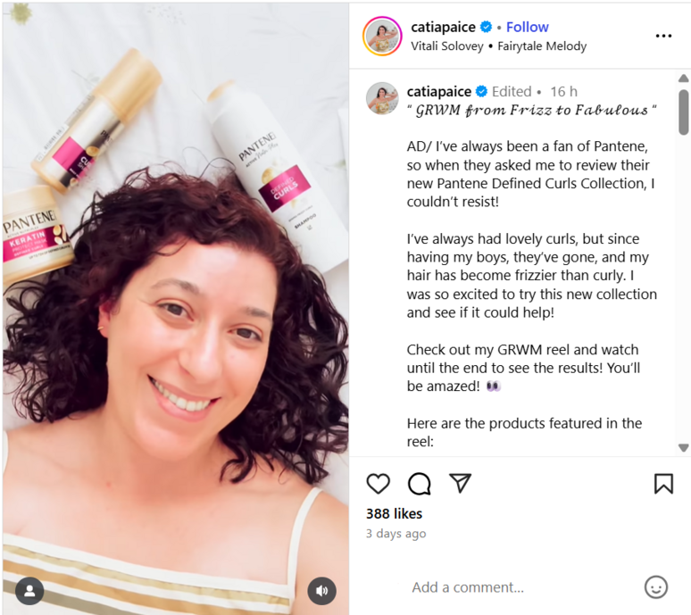 Pantene Defined Curls Collection